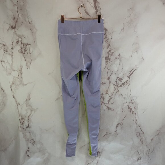 Adidas Legging Women Small Training Prime Knit Fine Tight Purple Green GD9401 - Picture 6 of 12